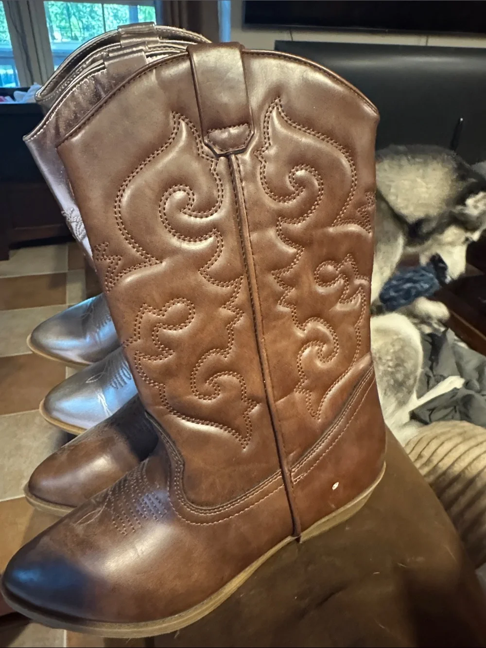 Tucker + Tate Girls' Brown Western Booties